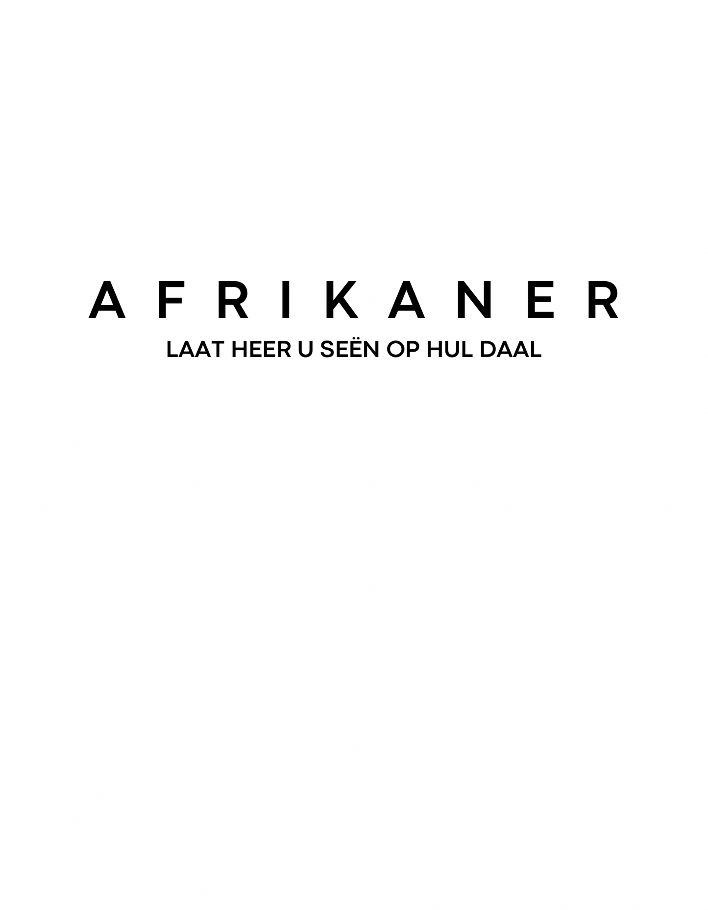 "Afrikaner gebed" t-hemp