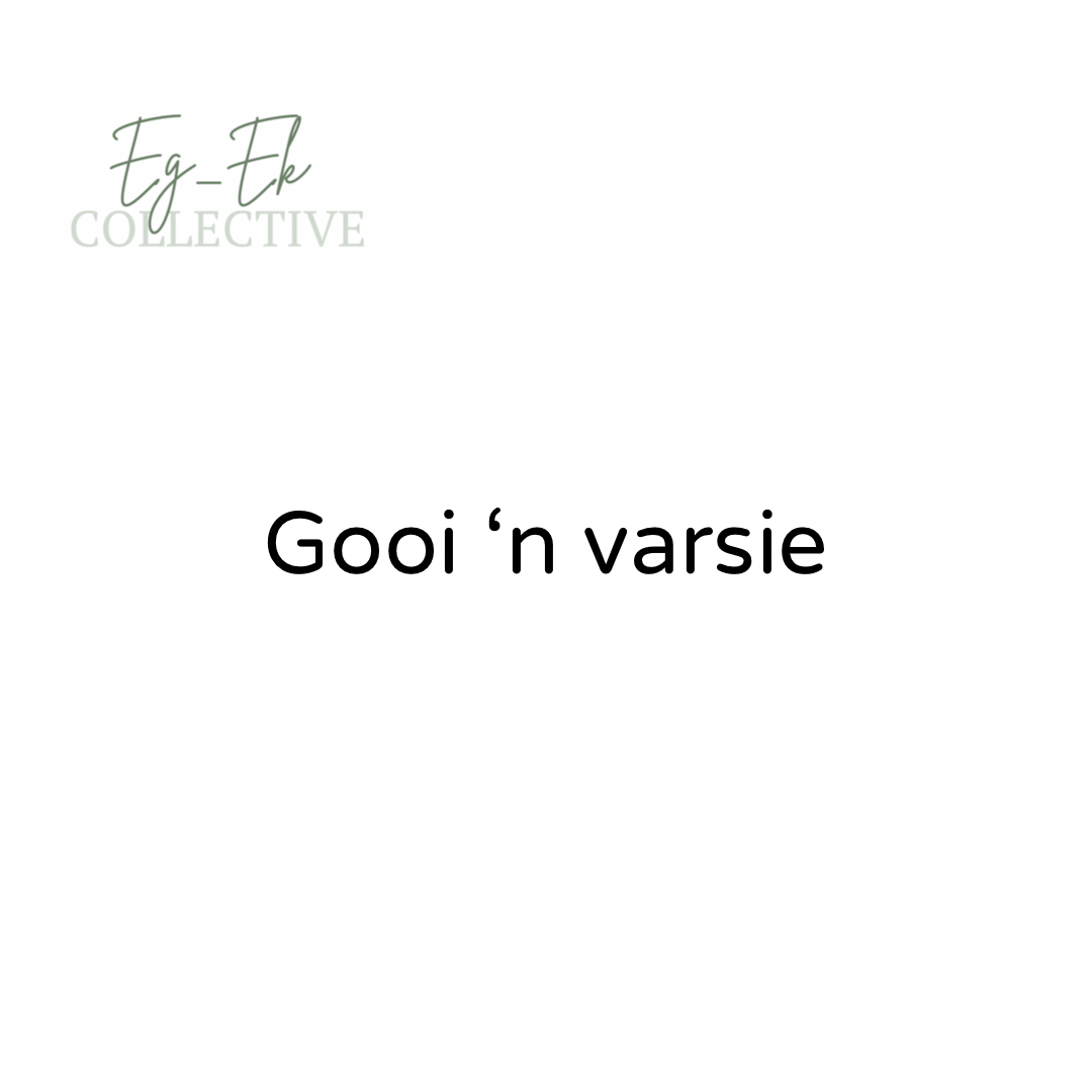 "Gooi 'n varsie" t-hemp