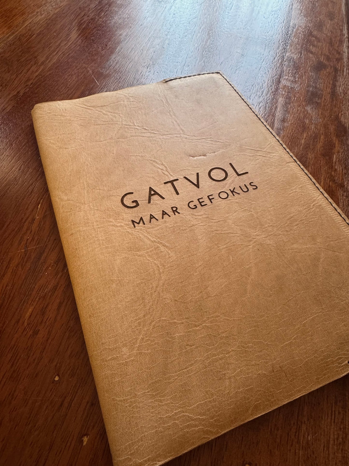 A5 leer notaboek omhulsel