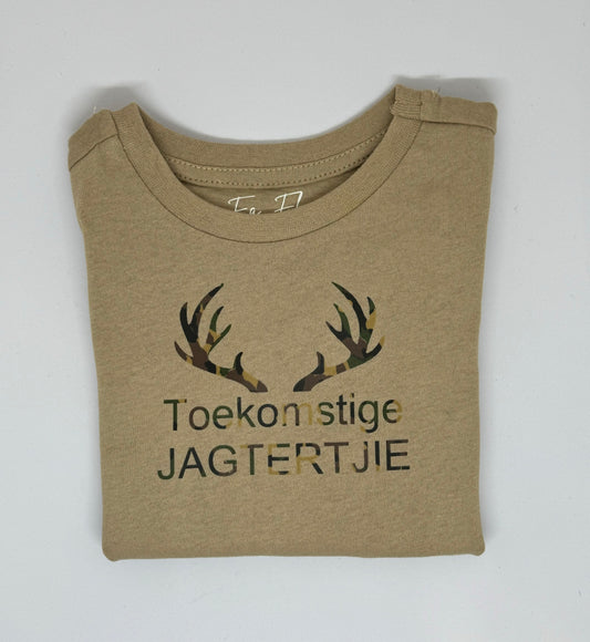 "Toekomstige jagtertje" kinder t-hemp